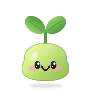 Sprout: a green blob with two leaves